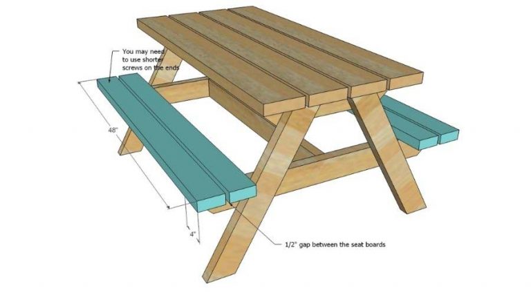 how-big-is-a-picnic-table-standard-picnic-table-dimensions-backyard